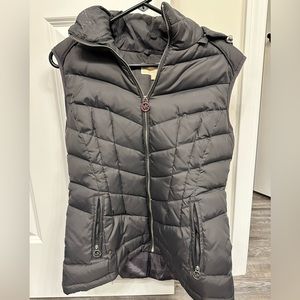 Michael Kors women’s down vest size m charcoal gray